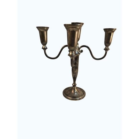 Vintage GODINGER Silver Plated Candle Stick Light Candelabra with patina and mis - Picture 10 of 10